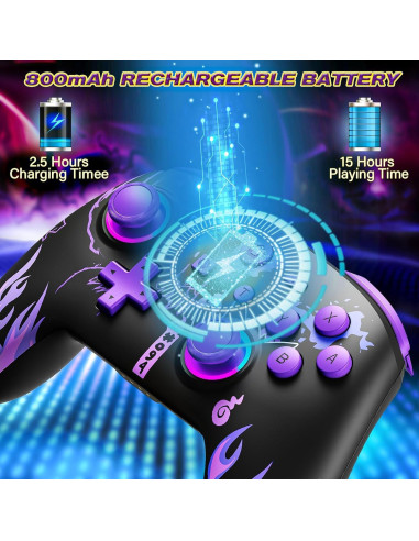 Controlador Pro Inalámbrico Fisherg para Nintendo Switch OLED