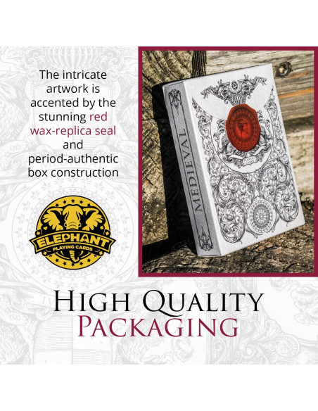 Baraja de Cartas Medievales Elephant Playing Cards - 63.5x88.9mm