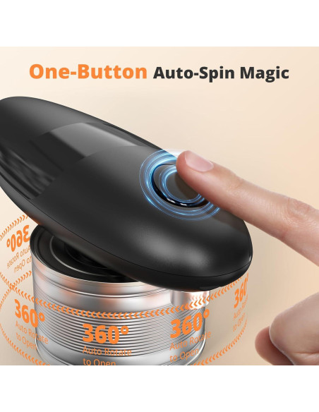 Abrelatas Eléctrico SYAWS Automático para Latas - Negro