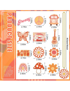 48 Collares de Cuentas Groovy Huquary Retro Boho para Fiestas 2