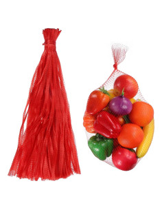 100 Bolsas de Malla Reutilizables uxcell 60 cm Rojas para Almacenamiento