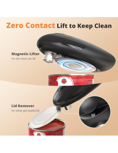 Abrelatas Eléctrico SYAWS Automático para Latas - Negro