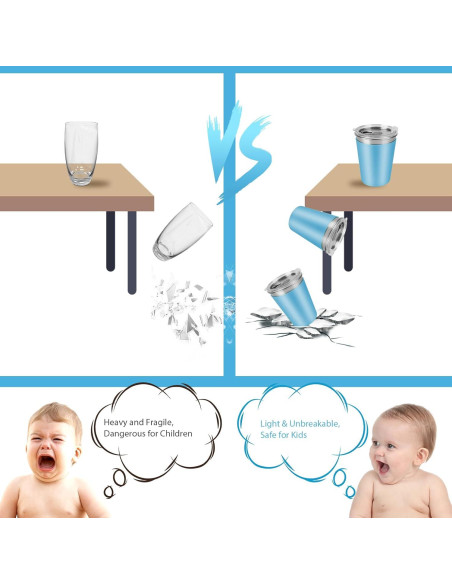 Tazas para Niños Yummy Sam 2 Pack 12oz Acero Inoxidable