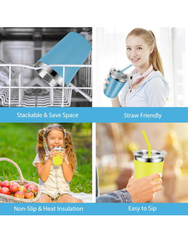 Tazas para Niños Yummy Sam 2 Pack 12oz Acero Inoxidable