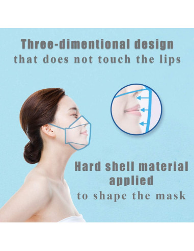 Mascarilla desechable KF94 Airwasher - 10 unidades, negra, 4 capas