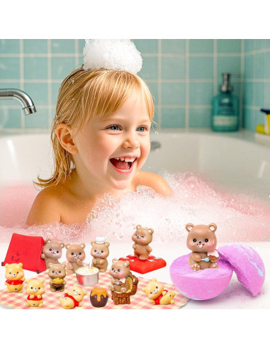 Set de 12 Bombas de Baño Orgánicas con Juguetes Sorpresa