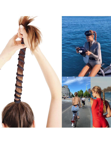 Tiras de Cabello en Espiral LOTMIAI 89cm 3pcs para Gimnasio