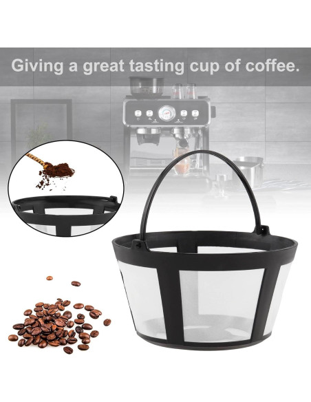Cestas de Filtros de Café Reutilizables TQEONKL 4PC 8-12 Tazas