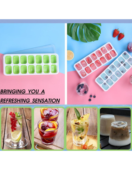 Bandeja de Cubitos de Hielo MBHTZJ 5 Piezas Silicona Verde