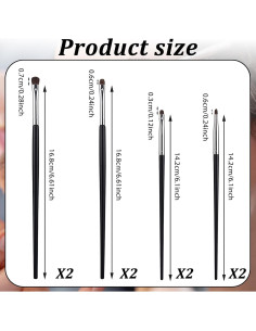 Juego de 8 Brochas de Maquillaje para Ojos WY Lighting 2