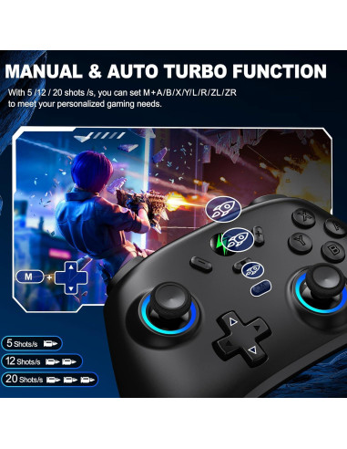 Controlador Pro Inalámbrico Svetaecho para Nintendo Switch