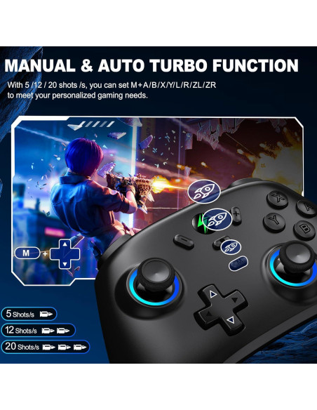 Controlador Pro Inalámbrico Svetaecho para Nintendo Switch