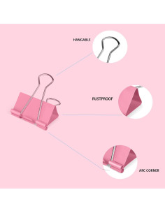 Clip de Encuadernación Ufmarine 120 Piezas Coloreados 2