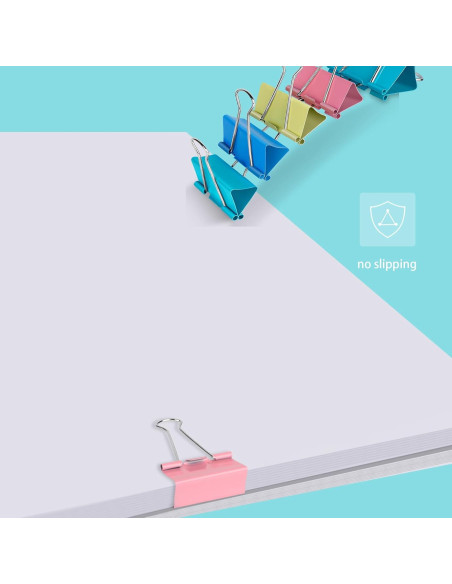 Clip de Encuadernación Ufmarine 120 Piezas Coloreados