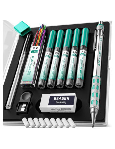 Lápiz Mecánico Nicpro Blocky Gear 2mm con Estuche y Recargas