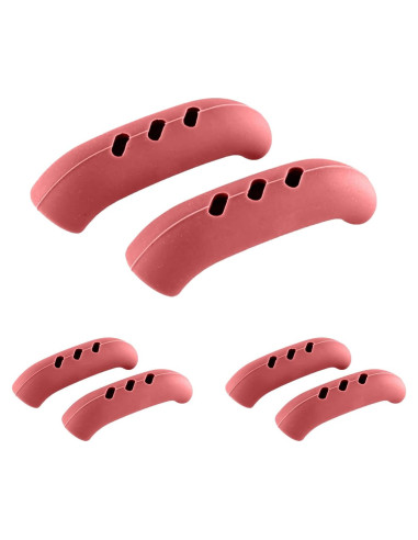 6 Cubiertas de Mango de Olla de Silicona UAIAGM - Rojo