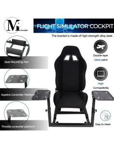 Cockpit Simulador de Vuelo Minneer Ajustable Negro 2