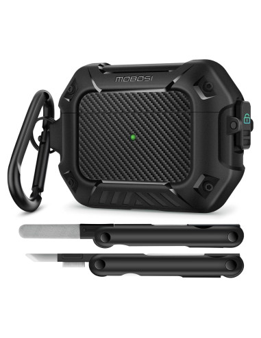 Funda protectora MOBOSI para AirPods Pro 2/1 gen negra