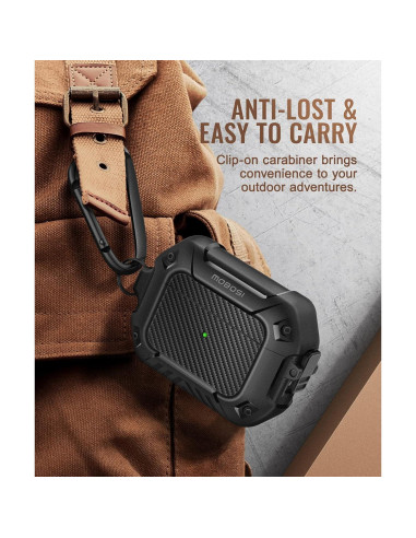 Funda protectora MOBOSI para AirPods Pro 2/1 gen negra