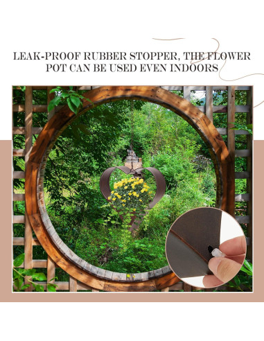 Set de 2 Soportes de Plantas Colgantes Romooa Corazón 27x26cm