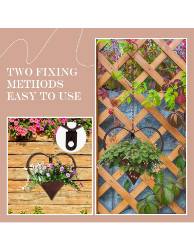 Set de 2 Soportes de Plantas Colgantes Romooa Corazón 27x26cm