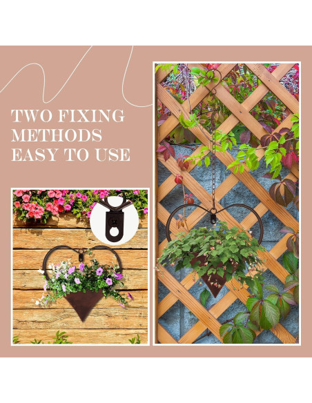 Set de 2 Soportes de Plantas Colgantes Romooa Corazón 27x26cm Set de 2 Soportes de Plantas Colgantes Romooa Corazón 27x26cm