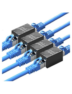 Acoplador Ethernet RJ45 Aoiutrn Paquete de 4 Hembra a Hembra