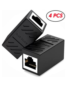 Acoplador Ethernet RJ45 Aoiutrn Paquete de 4 Hembra a Hembra 2