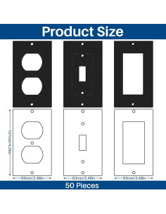 Gaskets de Aislamiento Tondiamo 50 Pcs 63x107mm Negro 2