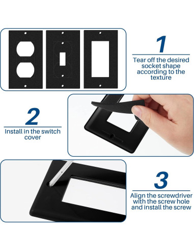 Gaskets de Aislamiento Tondiamo 50 Pcs 63x107mm Negro