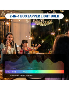 Bombilla Zapper de Insectos Vertmuro 9W Luz UV para Mosquitos 2