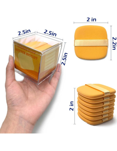 Juego de Esponjas de Maquillaje Suaves 7 Piezas Reutilizables