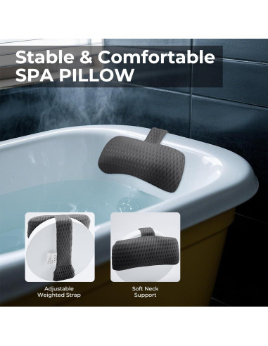 Almohada para Reposacabezas Vanstormy Gris - Paquete de 2