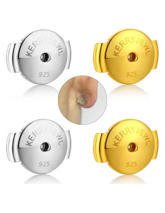 Cierres de Aretes Hipoalergénicos Kerryjewl Plata 925 14K