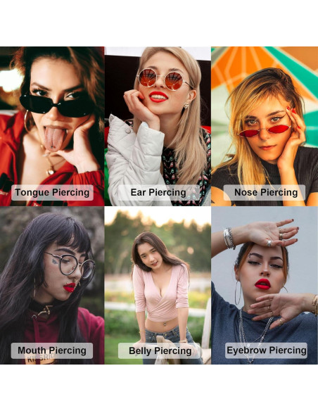 Kit de Piercing 36 Piezas Judero con Agujas 12G a 20G Kit de Piercing 36 Piezas Judero con Agujas 12G a 20G