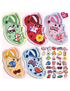 Tarjetas de San Valentín para Niños V'D - 30 Pcs con Adornos