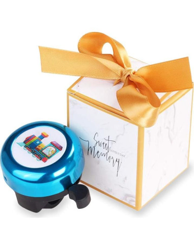 Timbre de Bicicleta MINI-FACTORY Tren de Motor Azul para Niños