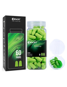 60 Pares Tapones de Espuma Dison 38dB Reducción Ruido
