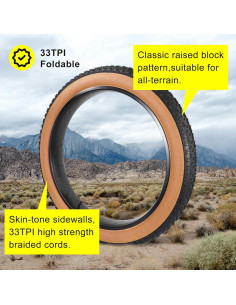 Juego de neumáticos y cámara RUHUO 26x4.0 para bicicleta 2