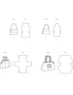 Patrón de Costura Simplicidad SS3052OS para Bolsas Multicolor 2