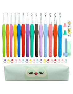 Kit de Ganchillos Weabetfu 14 Tamaños Ergonomicos 50 Piezas