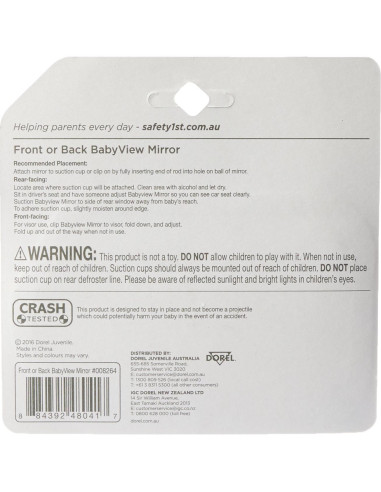 Espejo de Auto Safety 1st Baby View Giratorio Negro