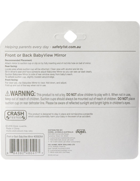 Espejo de Auto Safety 1st Baby View Giratorio Negro