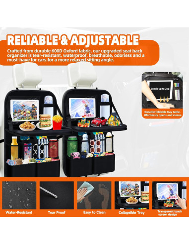 Organizador de Asiento Trasero AIUSLN 11+2 Bolsillos Plegable