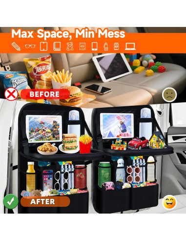 Organizador de Asiento Trasero AIUSLN 11+2 Bolsillos Plegable