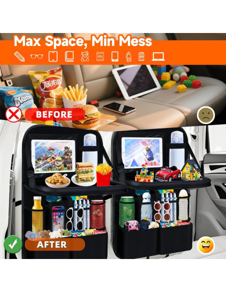 Organizador de Asiento Trasero AIUSLN 11+2 Bolsillos Plegable