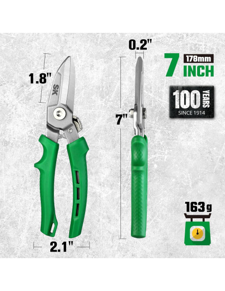Tijeras multiusos SK 18 cm acero CR-V con bloqueo de seguridad