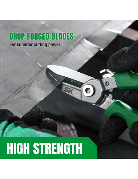 Tijeras multiusos SK 18 cm acero CR-V con bloqueo de seguridad