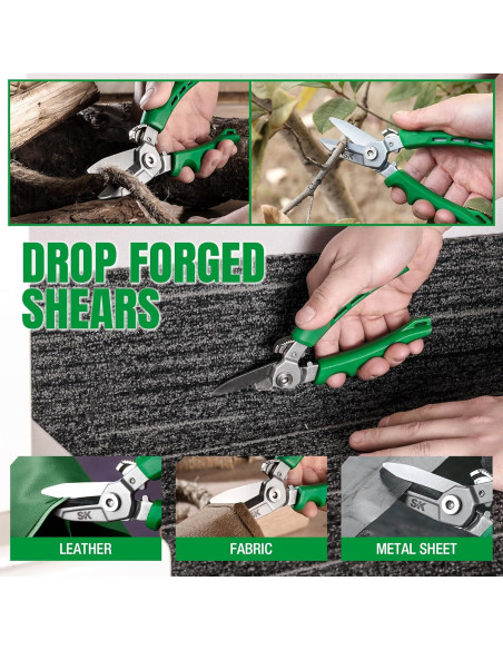 Tijeras multiusos SK 18 cm acero CR-V con bloqueo de seguridad