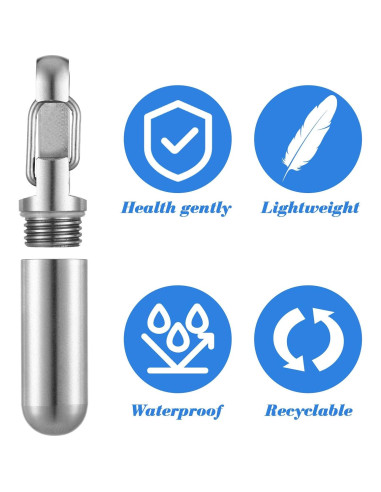 Estuche para Pastillas Vesici 2 Pcs Metal Impermeable 7.8g